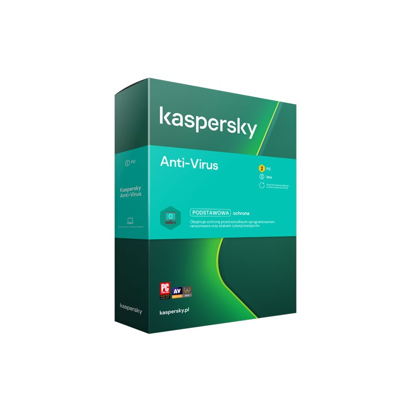 Kaspersky Anti-Virus: 2 stanowiska 2 lata. Licencja nowa.